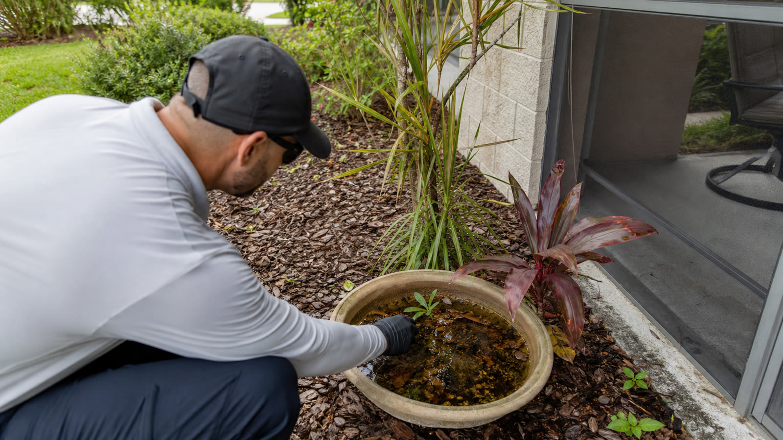 Brevard County Mosquito Control Shaded Landscape Treatment Detail near Brevard County